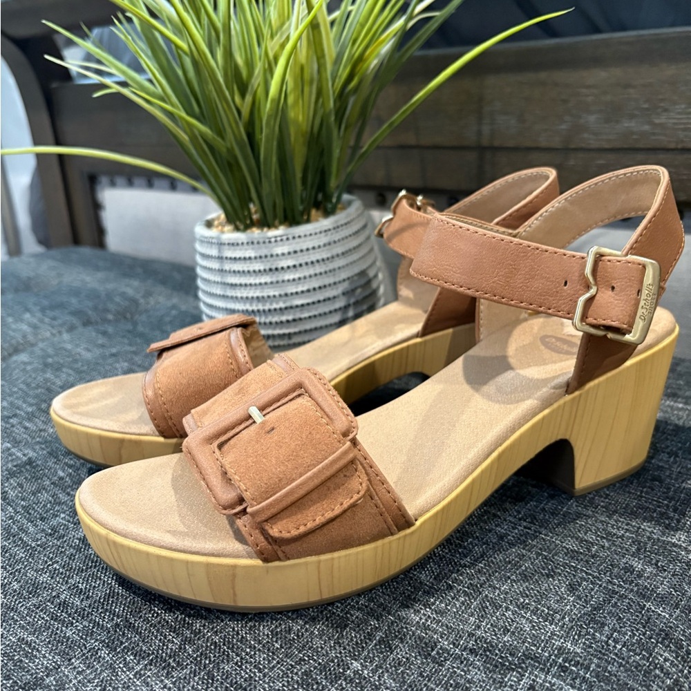 Dr. Scholl's Brown Sandals with Buckle